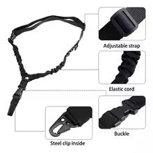 Tactical Gun Sling Military Shooting Adjustable 3 Point Bungee