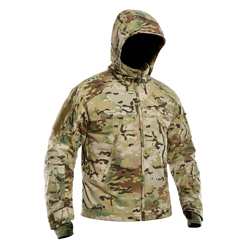 Camouflage jacket on a white background